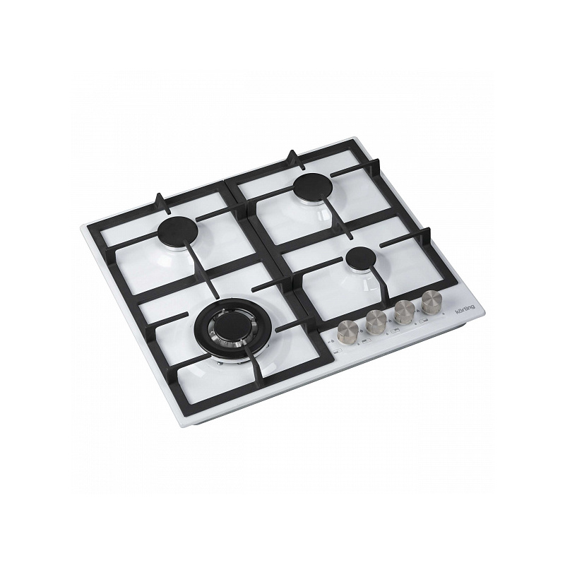 Варочная панель Korting HG 665 CTW, газовая, 60 см, 4 конфорки, WOK, газ-контроль, белая, фото 4
