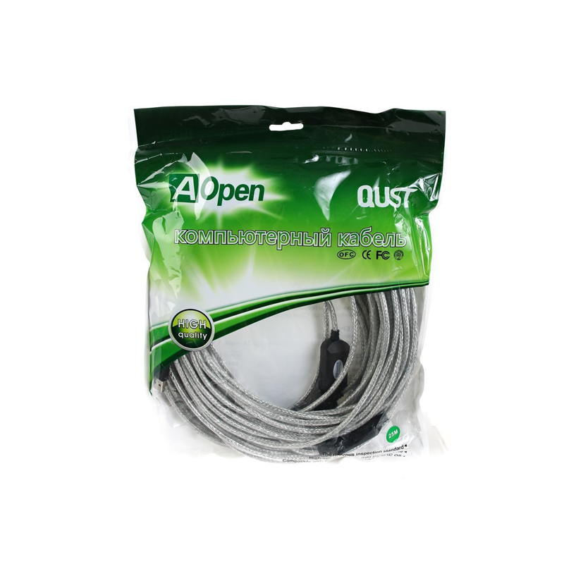 Кабель AOpen/Qust USB2.0-repeater, USB 2.0 Type-AM, USB 2.0 Type-AF, 25 м, фото 3