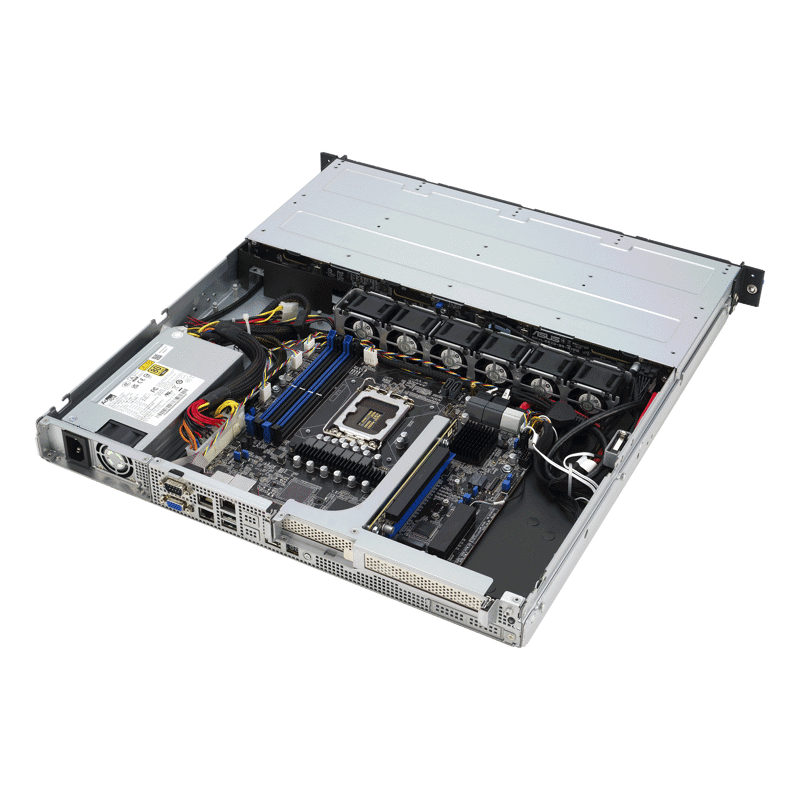 Серверная платформа ASUS RS300-E12-PS4, 1U, 1x LGA1700, 4x DDR5 4400, 4 x 3.5" hsb SATA/SAS*, 1x PCIe x16*, 1 x PCIe x8, 1x PCIe x4 Proprietary R (ASUS 90SF03A1-M00060), фото 7