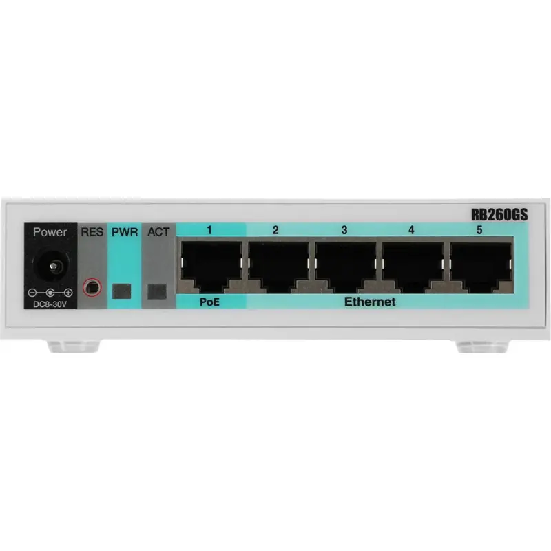 Коммутатор Mikrotik RB260GS (CSS106-5G-1S) смарт, 5 портов 1 Гбит/с, 1 SFP, SwOS, фото 3