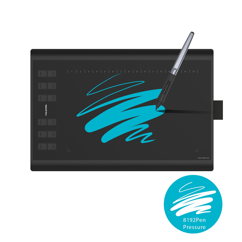 Графический планшет Huion INSPIROY H1060P, 12 ″, 8192 уровней нажима, USB, фото 2