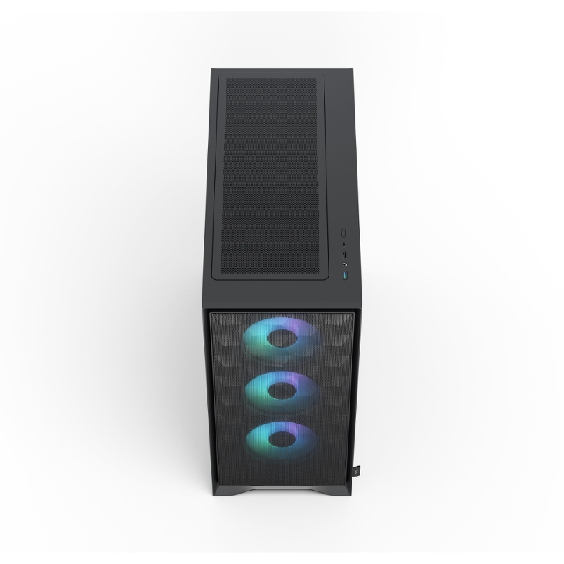 Корпус ПК без блока Case Fractal Design Pop 2 Air TG RGB, Midi-Tower, 3x120mm, 1xUSB-C + 1xUSB-A 3.2 ATX, mATX, mITX Black, фото 11