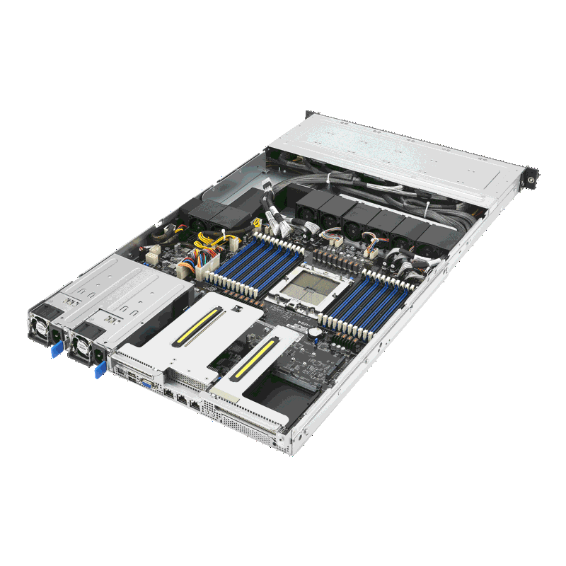 Серверная платформа ASUS RS501A-E12-RS12U, 1U, 1 x SP5 LGA6096 360W, 24 x DDR5 6400/4800*, 12x 2.5" NVMe hsb, 2 x M.2 22110 (ASUS 90SF03Y1-M000D0), фото 7