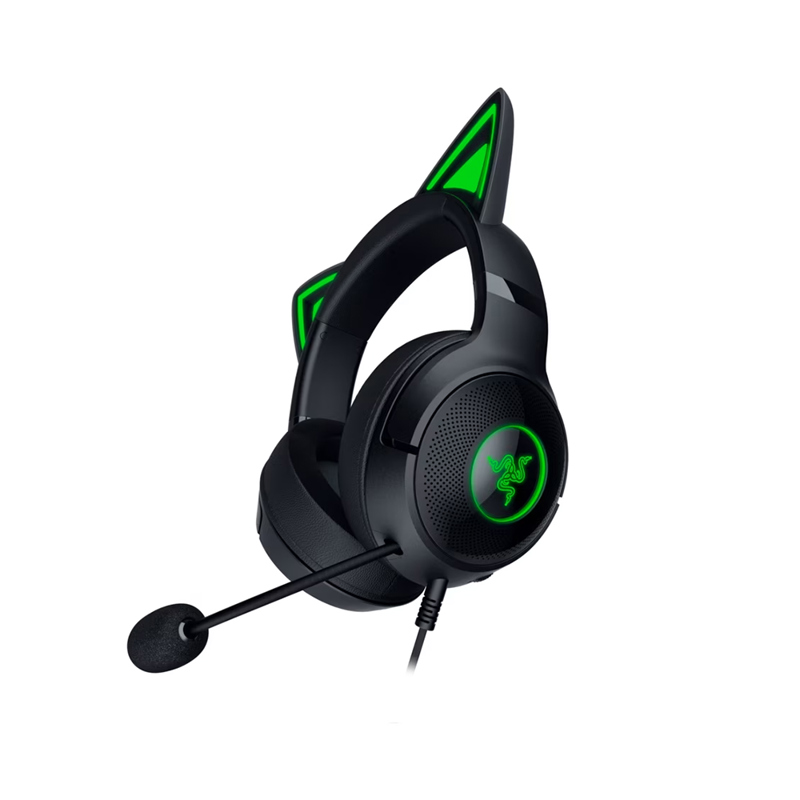 Гарнитура Razer Kraken Kitty V2, проводное подключение, USB Type-A, накладные, чёрный, для геймеров, фото 4