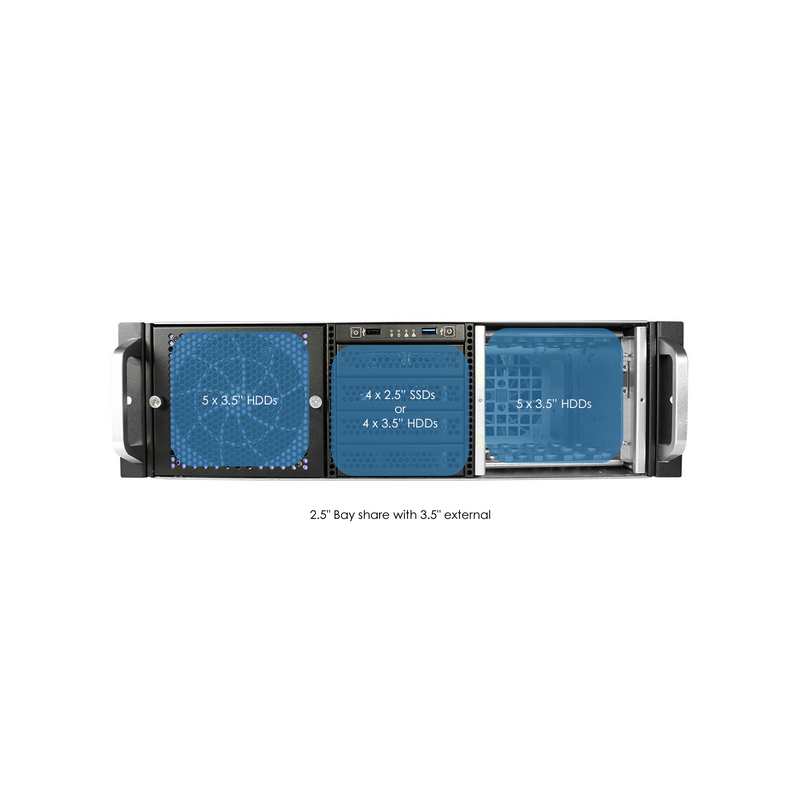 Корпус 3U YCC YRM-36514A0, E-ATX, 14 отсеков для дисков, глубина 650 мм, без блока питания, фото 5