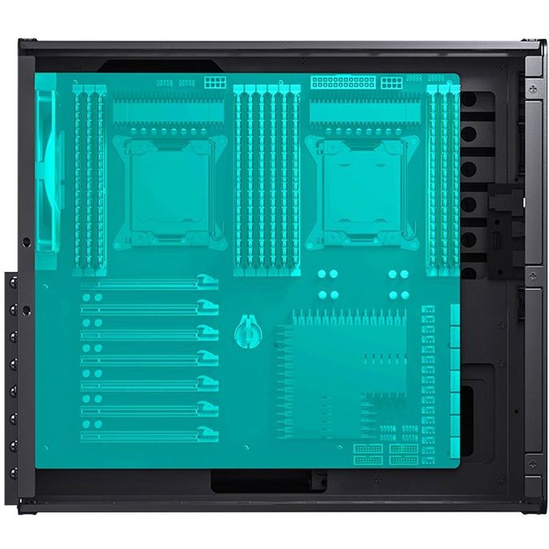Корпус для ПК Jonsbo N5, Mini Tower, чёрный, под ATX, E-ATX, mATX, Mini-ITX, материал алюминий, дерево, сталь, фото 9