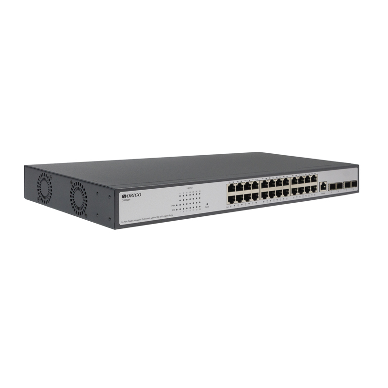 Коммутатор Origo OS3228P управляемый L3, 24 порта PoE 1 Гбит/с, 4 SFP+ 10 Гбит/с, 370 Вт, 19″, фото 2