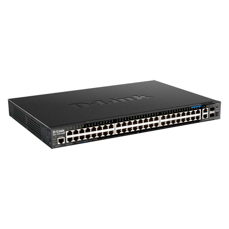 Коммутатор D-Link DGS-1520-52MP управляемый L3, 48 портов PoE+ до 2,5 Гбит/с, 10GBase-T и SFP+, фото 2