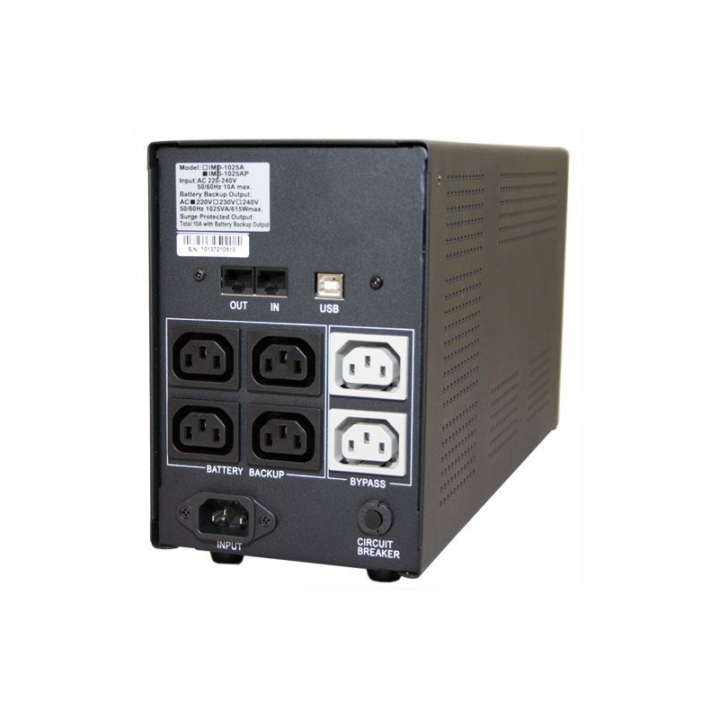 ИБП Powercom IMP-1025AP, 1025 ВА, 615 Вт, Line-Interactive, 6 розеток, IEC C13, фото 5