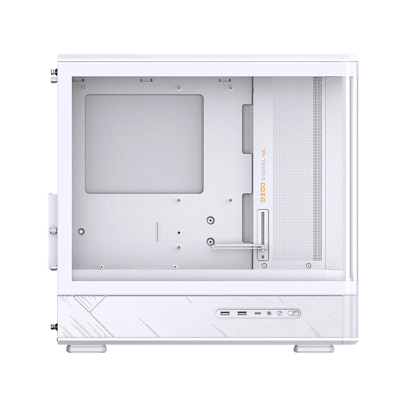 Корпус для ПК Jonsbo D200, Mini Tower, белый, под mATX, Mini-ITX, материал закалённое стекло, сталь, фото 3