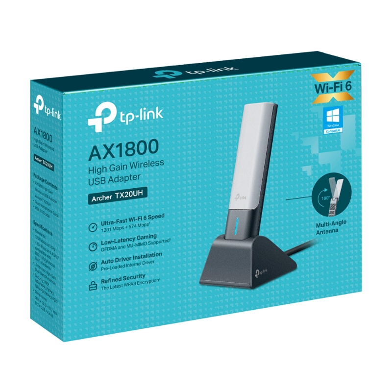 Wi-Fi адаптер TP-Link Archer TX20UH USB 3.0, 2,4 и 5 ГГц, внешние антенны, фото 3