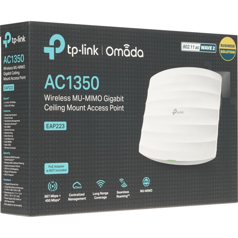 Потолочная точка доступа TP-Link EAP223, AC1350, двухдиапазонная, порт 1 Гбит/с, PoE, фото 7