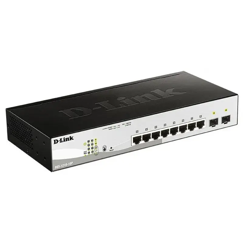 Коммутатор D-Link DGS-1210-10P/FL управляемый L2, 8 портов PoE 1 Гбит/с, 2 SFP, 65 Вт, фото 2