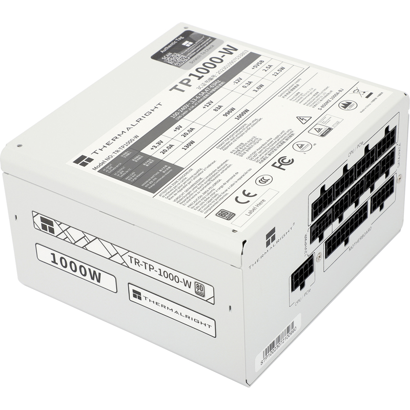 Блок питания Thermalright TR-TP1000-W, 1000 Вт, 80 PLUS Platinum, ATX, активный PFC, вентилятор 120x120 мм, фото 4
