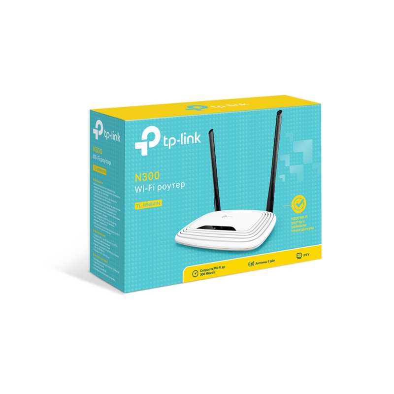 Wi-Fi роутер TP-Link TL-WR841N, Wi-Fi 4 до 300 Мбит/с, 2,4 ГГц, 4 порта LAN 100 Мбит/с, IPTV, фото 4