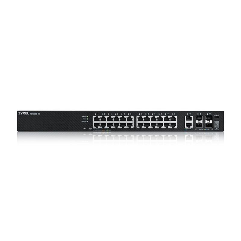 Коммутатор Zyxel XGS2220-30 L3 Access switch , rack 19", 24xRJ-45: 1G, 2xRJ-45: 1/2.5/5/10G, 4xSFP+, standalone/cloud management (ZYXEL XGS2220-30-EU0101F), фото 4