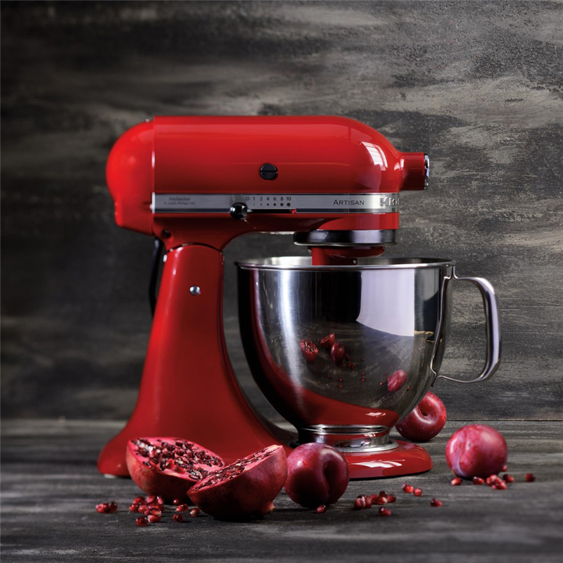 Планетарный миксер KitchenAid Artisan 5KSM125EER, 4,8 л, 300 Вт, откидной блок, красный, фото 4
