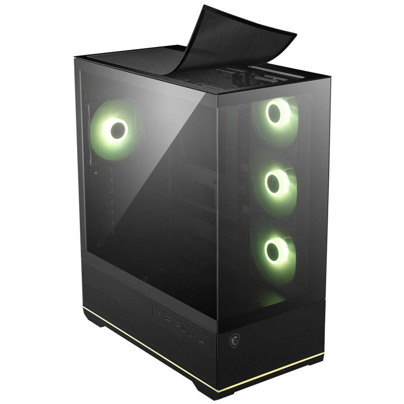 Корпус для ПК MSI MAG PANO 110R PZ, Midi Tower, чёрный, под ATX, mATX, Mini-ITX, подсветка ARGB, фото 5