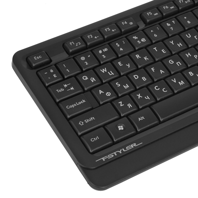 Комплект клавиатура и мышь A4Tech + Fstyler FG1012, беспроводное подключение, USB-A, чёрный, фото 4