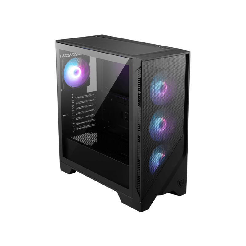 Корпус для ПК MSI MAG FORGE 321R AIRFLOW, Midi Tower, чёрный, под ATX, mATX, Mini-ITX, подсветка ARGB, фото 2