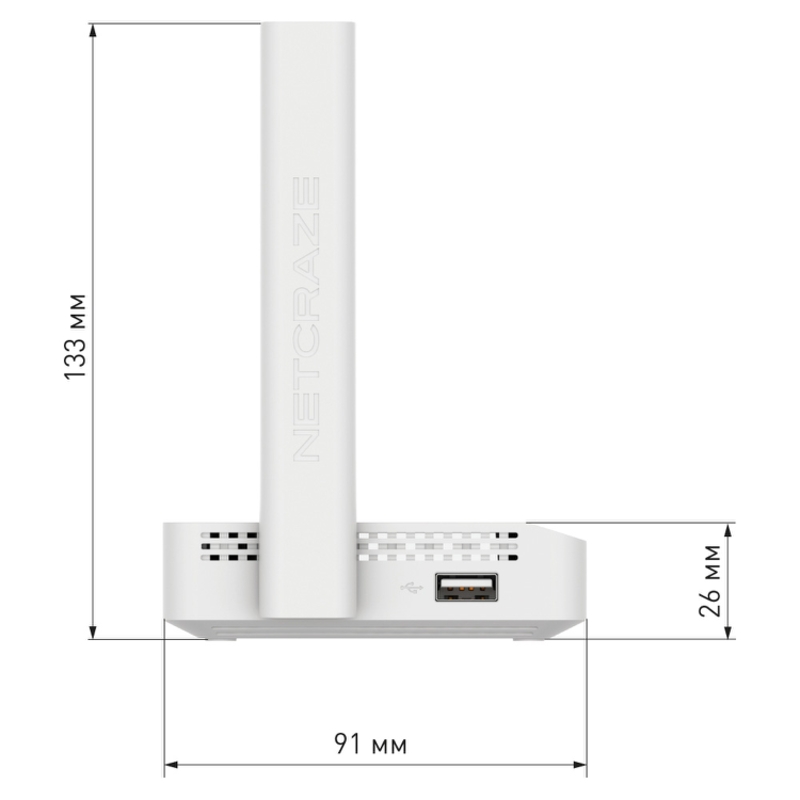 Wi-Fi роутер Netcraze Mesh Wi-Fi N300, Wi-Fi 4, 2 порта LAN, фото 7