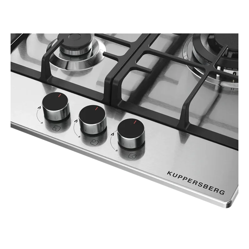 Варочная панель Kuppersberg FS 46 X, газовая, 45 см, 3 конфорки, нержавеющая сталь, фото 3