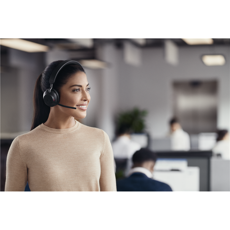 Гарнитура Jabra Evolve2 65 MS Stereo с зарядной подставкой, Bluetooth 5.0, адаптер Link 380c USB-C, фото 10
