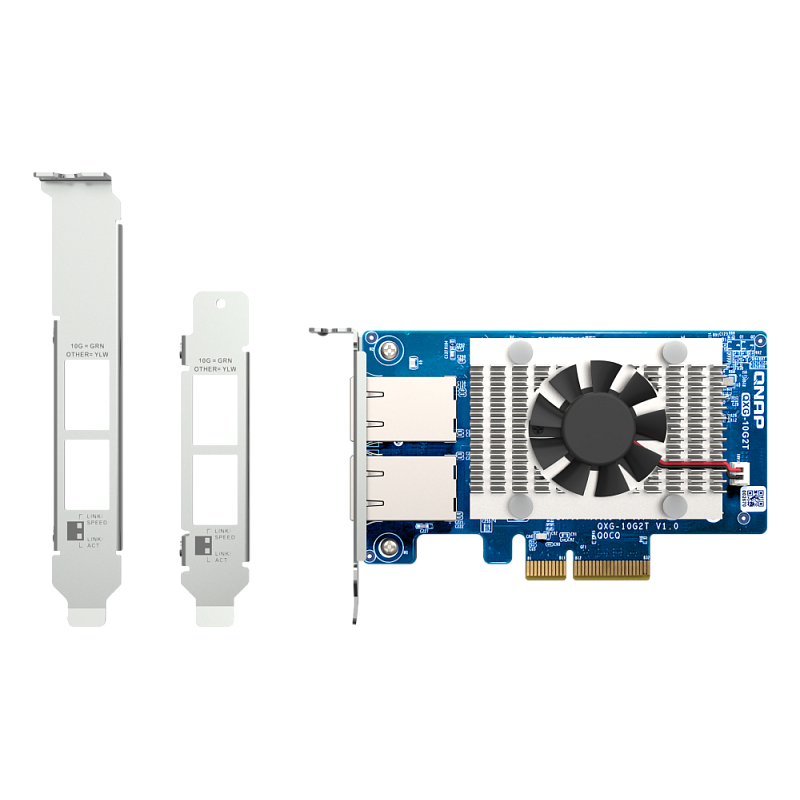 Сетевая карта QNAP QXG-10G2T Dual-port BASET 10GbE network expansion card; low-profile form factor; PCIe Gen3 x4 (QNAP QXG-10G2T), фото 3