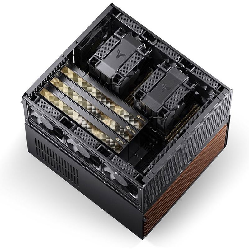 Корпус для ПК Jonsbo N5, Mini Tower, чёрный, под ATX, E-ATX, mATX, Mini-ITX, материал алюминий, дерево, сталь, фото 24