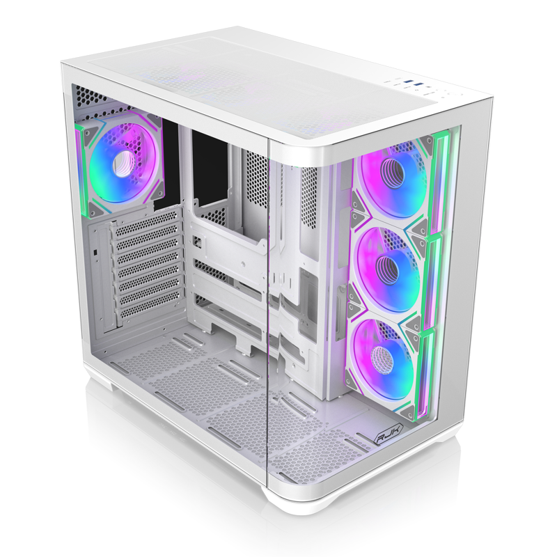 Корпус для ПК Raijintek ATREUS BT7, Midi Tower, белый, под ATX, E-ATX, Micro-ATX, Mini-ITX, подсветка ARGB, фото 2