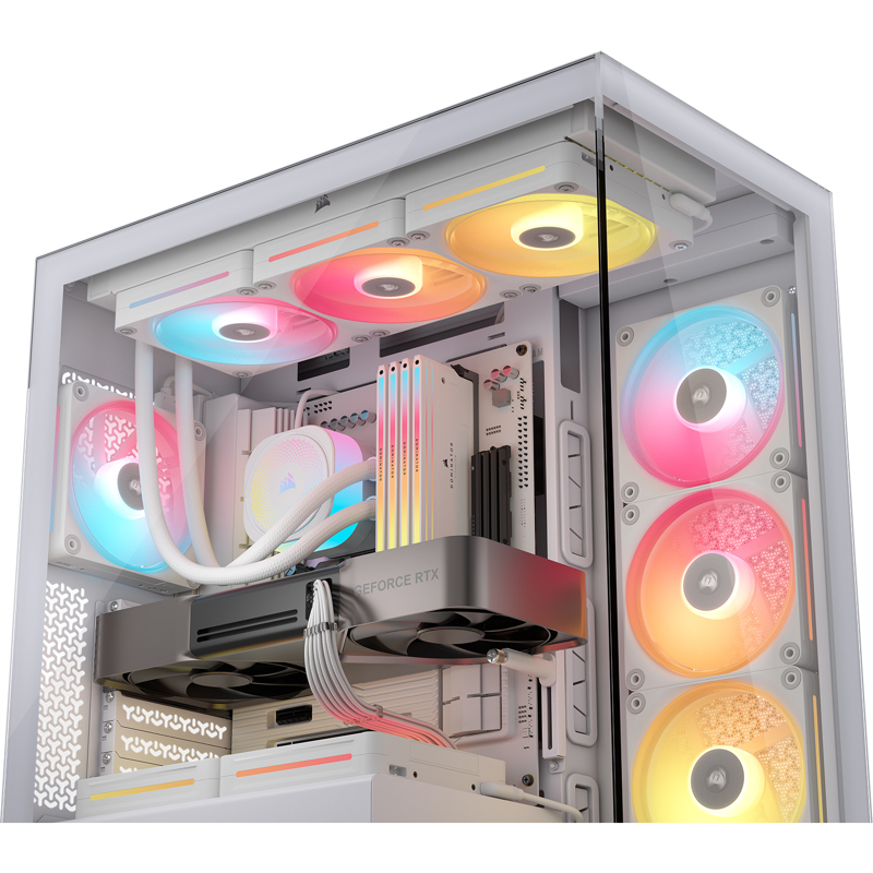 Корпус для ПК Corsair 3500X LX-R RGB iCUE LINK, Midi Tower, белый, под ATX, E-ATX, mATX, Mini-ITX, фото 4