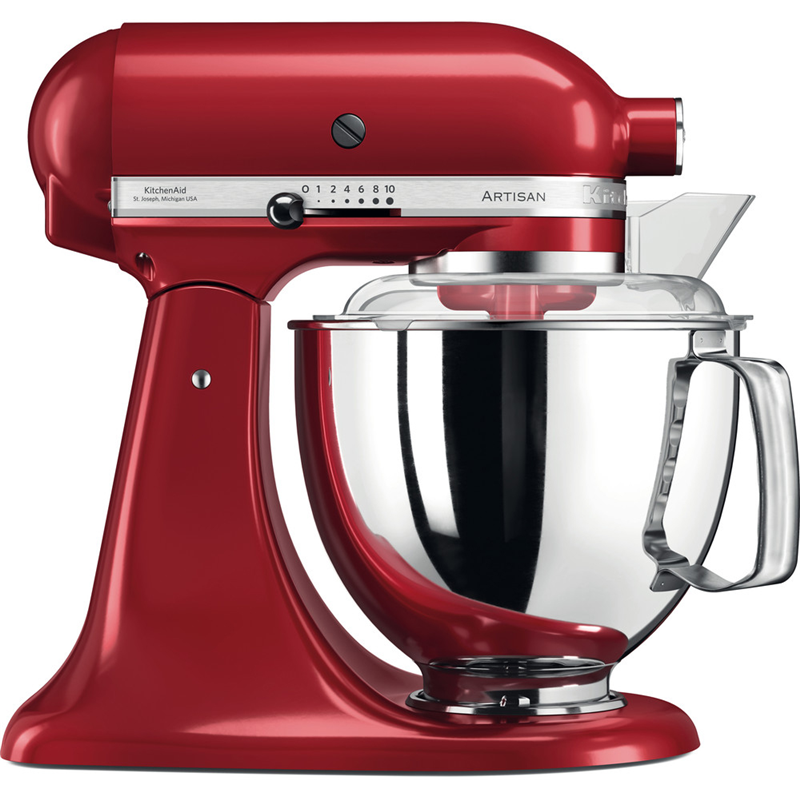 Планетарный миксер KitchenAid Artisan 5KSM175PSEER, чаши 4,8 и 3 л, 300 Вт, красный, фото 2
