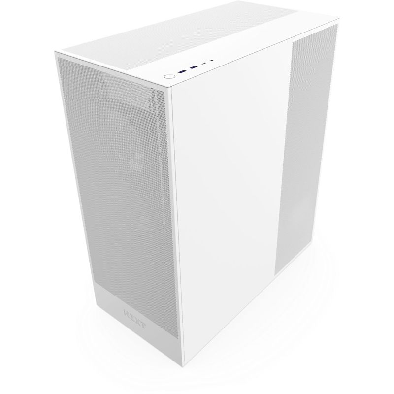 Корпус ПК без блока Case NZXT H7 Flow, Midi-Tower, TG, 3x120mm, 2xUSB-A 3.2 + 1xUSB-C 3.2, E-ATX, ATX, mATX, mITX White, фото 2