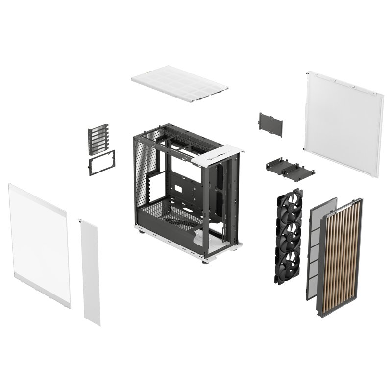 Корпус для ПК Fractal Design North XL TG Dark Tint, Full Tower, белый, под ATX, E-ATX, mATX, Mini-ITX, фото 20
