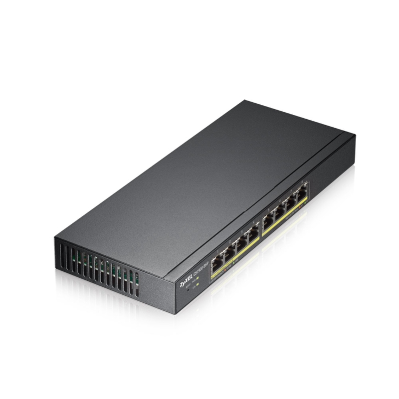 Коммутатор ZYXEL GS1900-8HP смарт L2, 8 портов PoE+ 1 Гбит/с, 70 Вт, без вентилятора, фото 2
