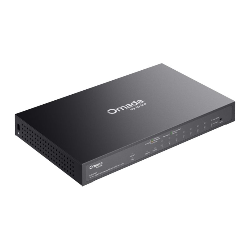 Коммутатор TP-Link Omada ES210GMP с облегчённым управлением, 10 портов 1 Гбит/с, 8 портов PoE+, фото 4