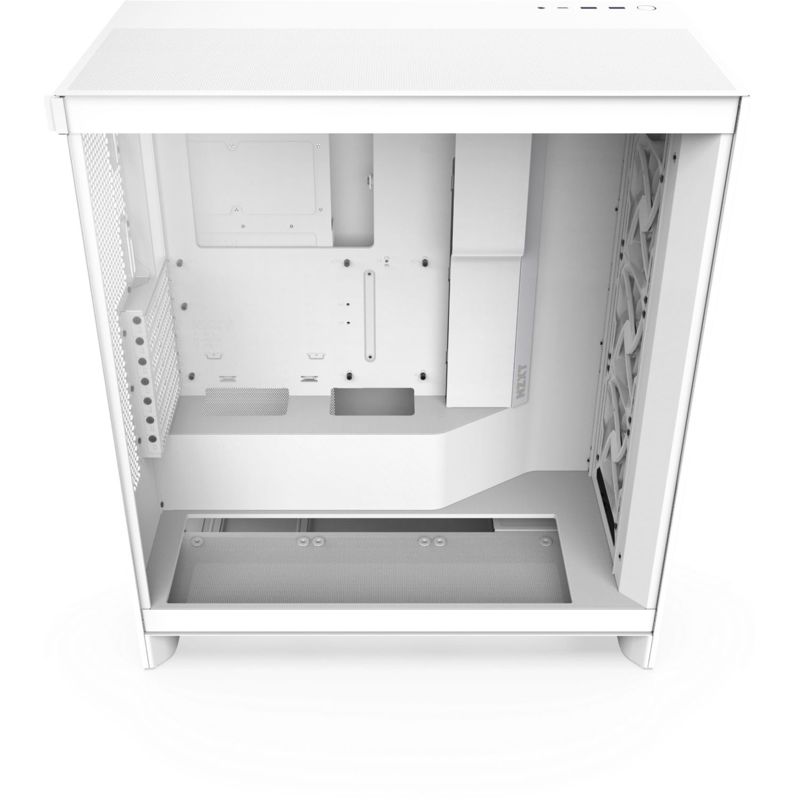 Корпус ПК без блока Case NZXT H7 Flow, Midi-Tower, TG, 3x120mm, 2xUSB-A 3.2 + 1xUSB-C 3.2, E-ATX, ATX, mATX, mITX White, фото 4