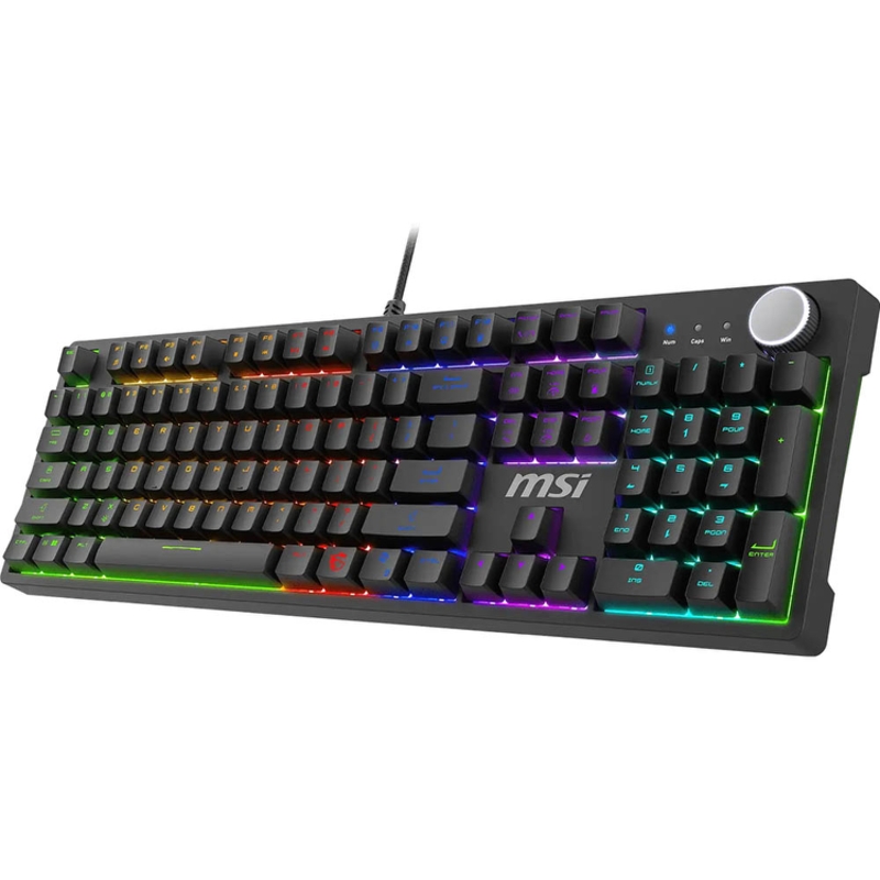 Клавиатура MSI FORGE GK320 RED RU, проводное подключение, USB-A, механические, чёрный, подсветка, фото 2