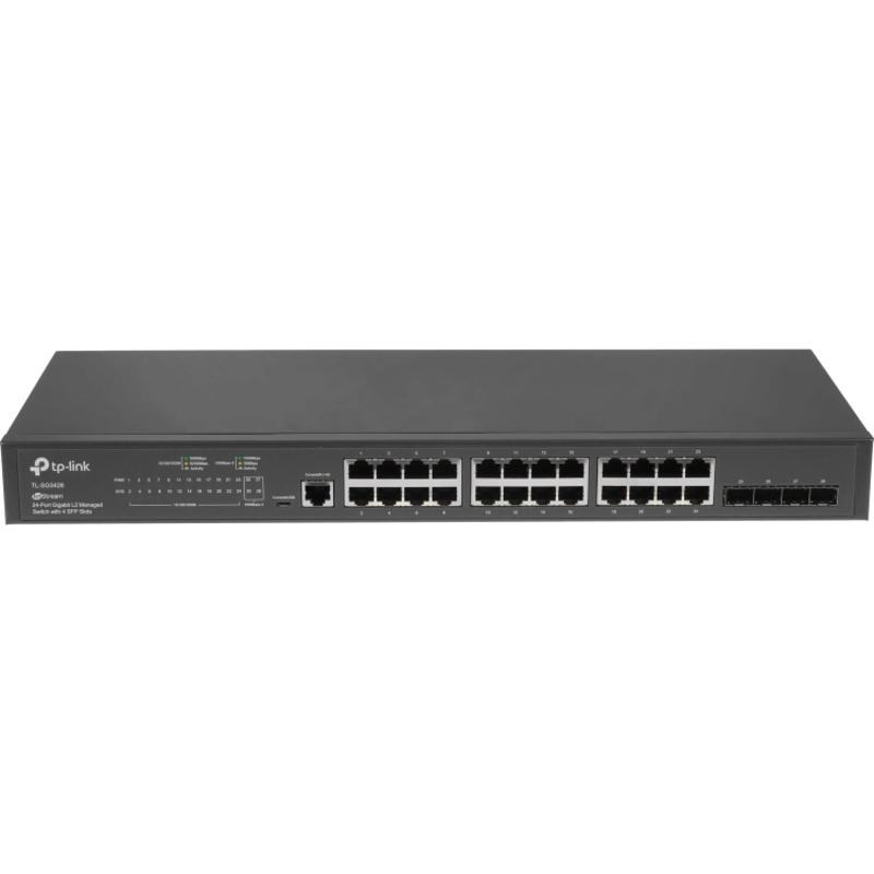 Коммутатор TP-Link JetStream SG3428 управляемый L2+, 24 порта 1 Гбит/с, 4 SFP, 1U, фото 2