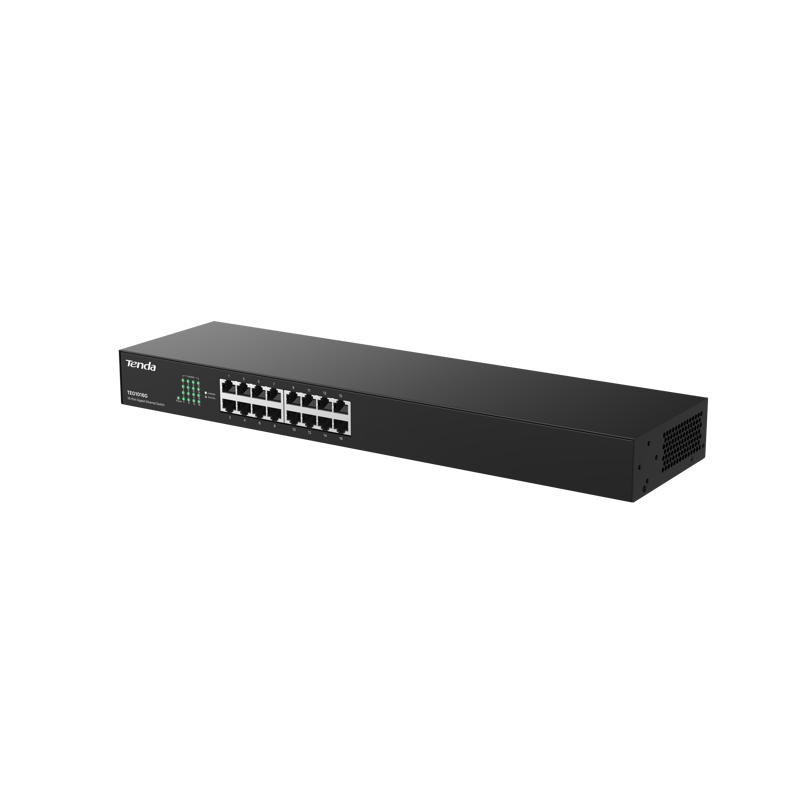 Коммутатор Tenda IP-COM G1016G неуправляемый, 16 портов 1 Гбит/с, для стойки, фото 4