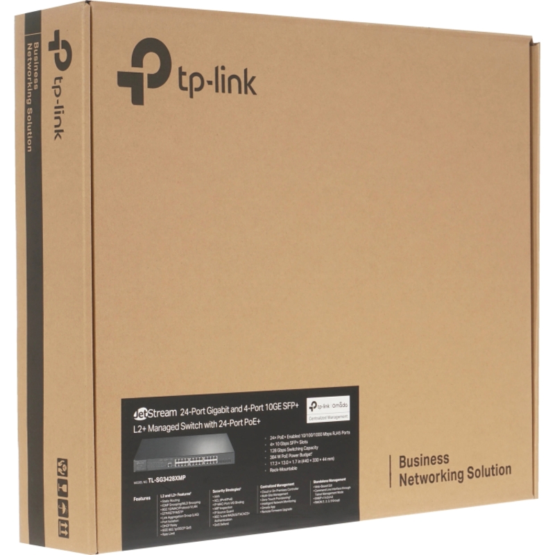 Коммутатор TP-Link JetStream SG3428XMP управляемый, 24 порта PoE+ 1 Гбит/с, 4 SFP+ 10 Гбит/с, 384 Вт, фото 7