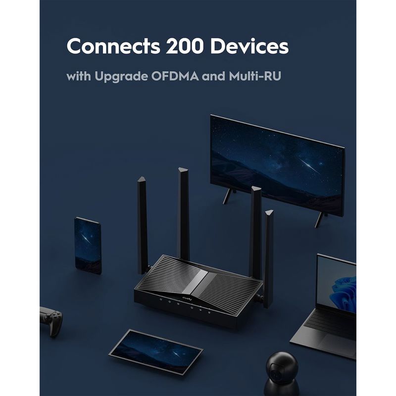 Wi-Fi роутер Cudy BE3600 Gigabit Dual Band Wi-Fi 7 Mesh Router, 4 порта LAN, фото 5