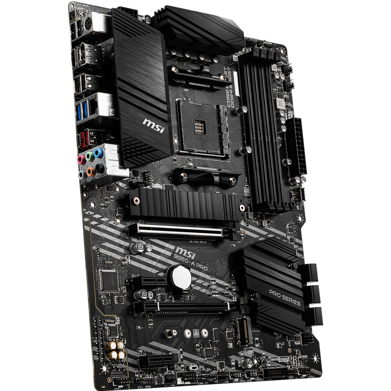 Материнская плата MSI AMD B550 sAM4, AM4, ATX, DDR4, DIMM, 128 ГБ ОЗУ, B550-APRO, фото 4