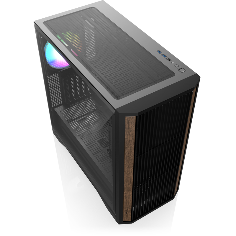Корпус для ПК Raijintek AGOS MAX, Midi Tower, чёрный, под ATX, E-ATX, Mini-ITX, подсветка ARGB, фото 2