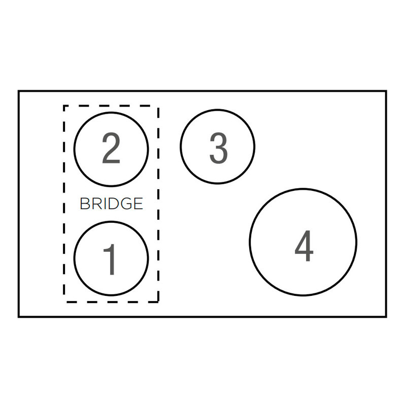 Варочная панель Elica Ratio, индукционная, 80 см, 4 конфорки, зона Bridge, чёрная, фото 6
