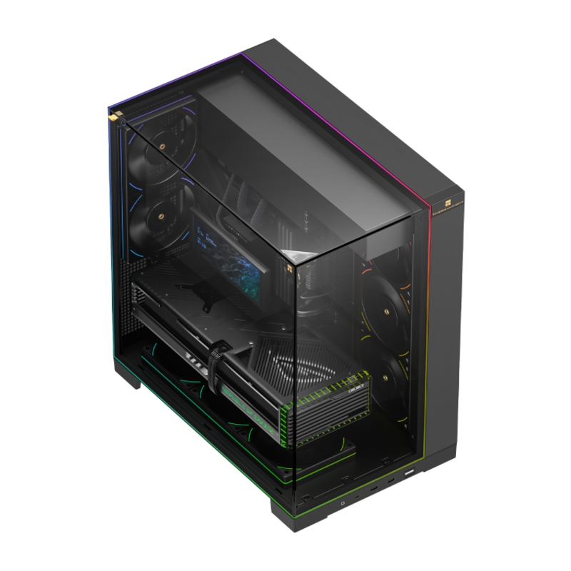 Корпус для ПК Thermalright A70 FAN5-C, Midi Tower, чёрный, под ATX, mATX, Thin mITX, подсветка ARGB, фото 2