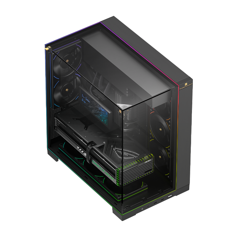 Корпус для ПК Thermalright A70 FAN5-C, Midi Tower, чёрный, под ATX, mATX, Thin mITX, подсветка ARGB, фото 10