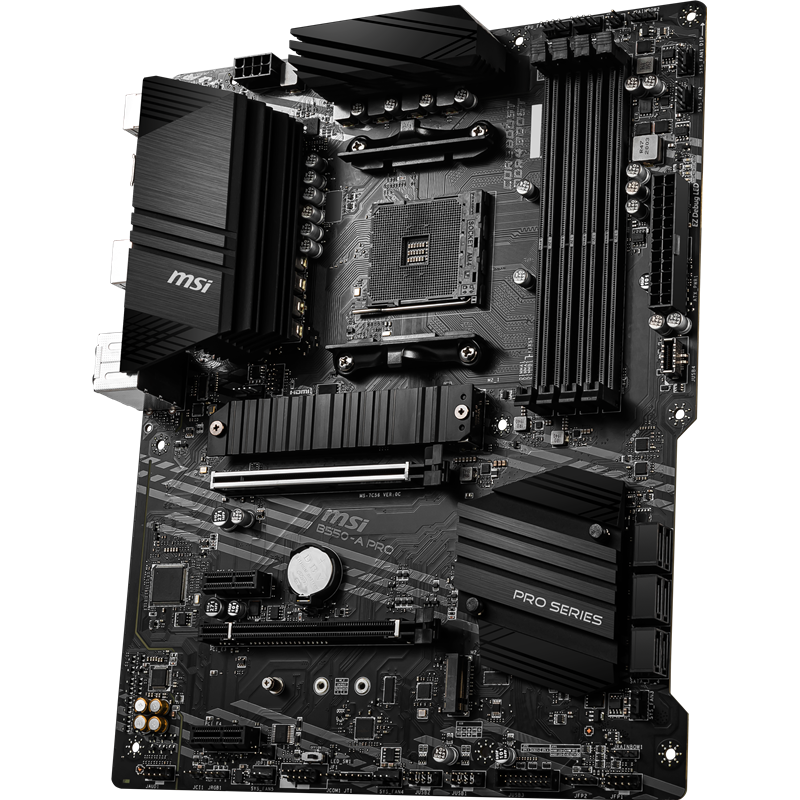 Материнская плата MSI AMD B550 sAM4, AM4, ATX, DDR4, DIMM, 128 ГБ ОЗУ, B550-APRO, фото 3
