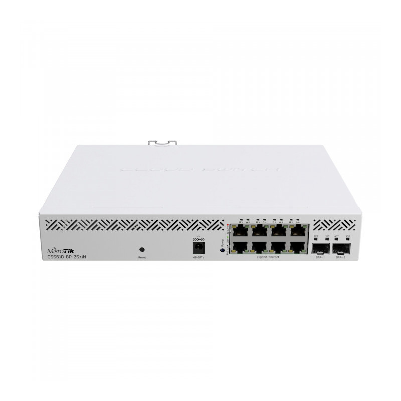 Коммутатор Mikrotik CSS610-8P-2S+IN управляемый, 8 портов 1 Гбит/с PoE, 2 SFP+, белый, фото 3