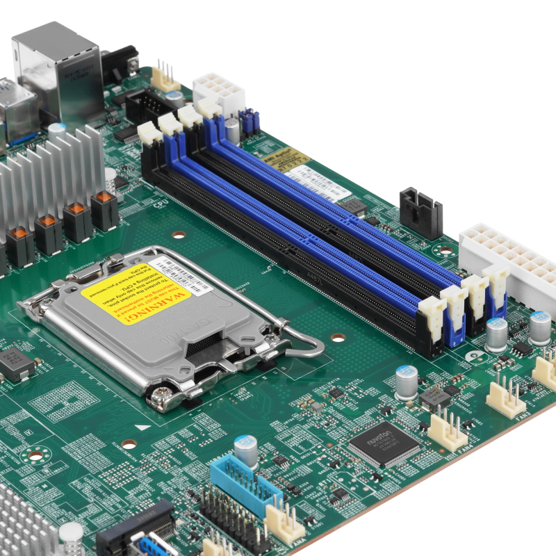 Материнская плата MB Supermicro X13SCL-F, Micro-ATX, 1x Intel Xeon 6300-series E-2400/Pentium (LGA-1700), 4x DIMM DDR5 UDIMM (SuperMicro MBD-X13SCL-F-B bundle), фото 5